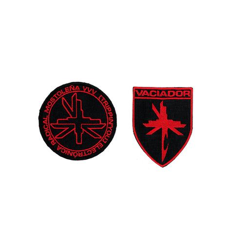 VVV [Trippin'you] ✶ Pack 2: Parche bordado VACIADOR + Parche bordado MOSTOLEÑA